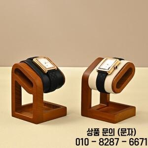 WoodTen 솔리드 우드 시계 디스플레이 스탠드 기본 목걸이 팔찌 주최자 랙 Scrunchie 머리띠 쇼케이스