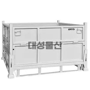 폐기물 철제 박스 지게차 접이식 프레임 산업용 컨테이너