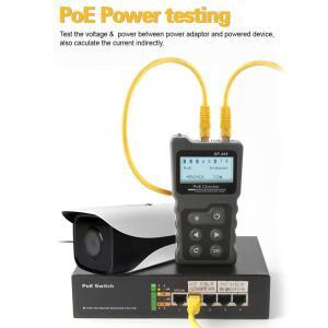 다기능 LCD 네트워크 케이블 테스터 PoE 검사기 인라인 PoE 전압 및 전류 테스터 케이블 테스터 NF488