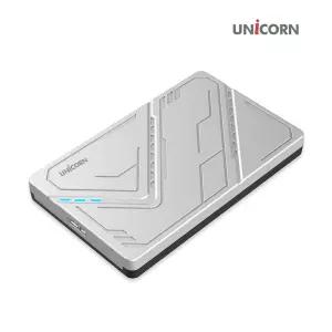 유니콘 USB3.1 케이블포함 2.5인치 외장하드케이스 원터치슬라이드조립 HDD-300V