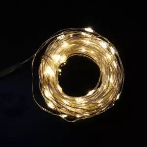 USB 100구 LED 드럼 와이어 전구(10M) (웜색) 이벤트장식 화사한 어린이집 빛나는 키즈카페 크리스마스