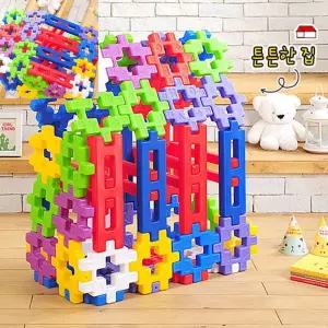 일햐 큰사각 멀티블럭 기본40pcs+일자10pcs 유아교구 유치원블록