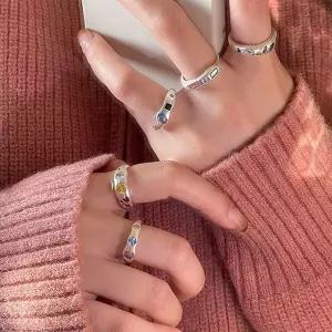 믹스스톤반지 컬러 큐빅 패션 링 레이어드 포인트