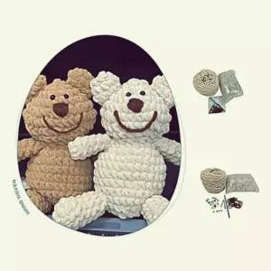 키트 곰돌이 만들기 코바늘 DIY 패키지 손뜨개 인형 VWFG0H2H