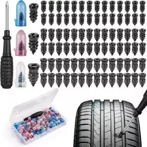 85PCS 어 수리 나사 펑크 세트 진공 자동차 고무 못 튜브리스 도구 키트 오토바이 트럭용