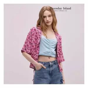 써스데이아일랜드 Thursday Island 셔츠 카라 플라워 블라우스T244MBL247W 512905