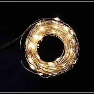 USB 100구 LED 드럼 와이어 전구10m 웜색 트리전구