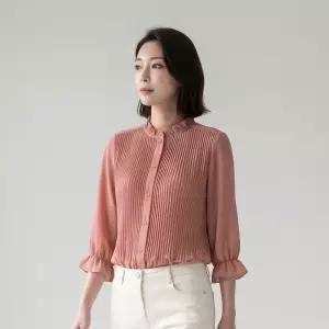 [PAT 여성] 솔리드 주름 블라우스_1J62509