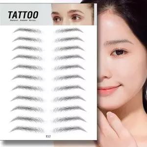 눈썹 문신 스티커 붙이는 3D눈썹문신 헤나스티커