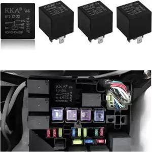 Yourkar 4 PCS 40A 자동차 릴레이 다목적 5핀 12V 스위치 스타터 트럭 밴 모터사이클용 헤비 듀티 DC 표준