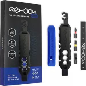 리훅 플러스 - 자전거 운전자를 위한 경량 멀티 툴 타이어 레버 스포크 키 체인 렌치 헥스 드라이버 포함