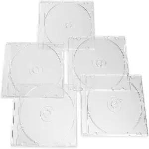 버바팀 CD DVD 블루레이 클리어 슬림 주얼 케이스 5.2mm 25팩