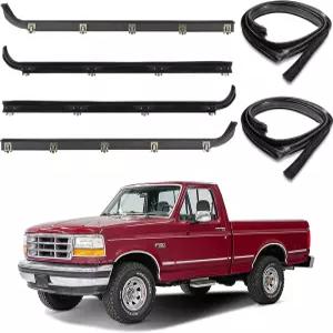1987-1997 포드 F150 F250 F350 브롱코 E7TZ1521452A ItranMc 현관 창문 웨더스트립 키트 몰딩 스윕 펠트
