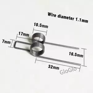 10PCS 이중 비틀림 스프링 1.1 와이어 직경 10.5mm 외경 강력한