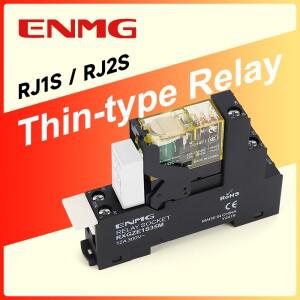 평면 중간 릴레이 1NO1NC/2NO2NC 8A 24VDC | RJ1S-CL-D24 및 호환 가능 컨트롤용 DIN 레일