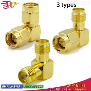 커넥터 SMA-SMA Male Elbow Converter 90도 동축 어댑터 WIFI 안테나 FPV 용 직각