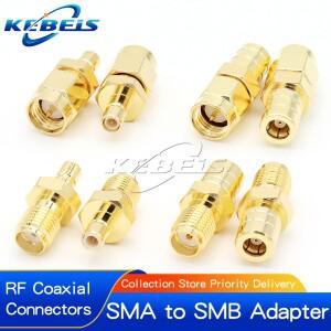 1개 SMA-SMB 커넥터 키트 안테나 어댑터 남성 플러그 & 잭 직선형 RF 동축