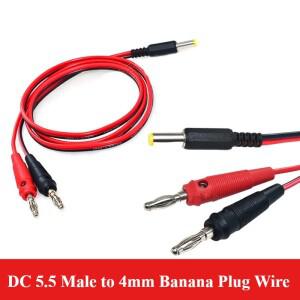 DC 5.5 X 2.1/2.5MM 남성형 - 4MM 바나나 플러그 와이어 전원 어댑터 연결 케이블 랜턴 헤드