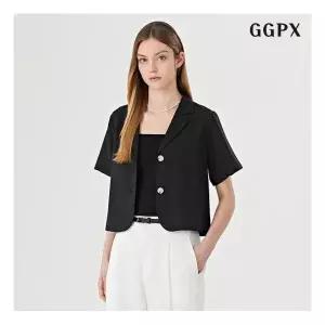 [피엑스 GGPX ]린넨 크롭 반팔 자켓 GOBJK008D 3515419