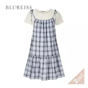 [블루레이스] [2SET]체크 미니 원피스+티셔츠_B6M1OP3181 3535310