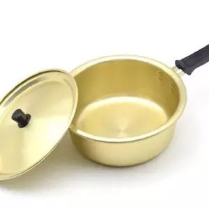 마리빙 노란 편수 양손 찌게 양은 라면 레트로 양수 냄비 18cm