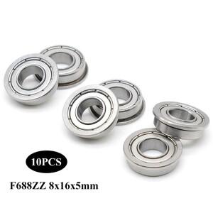 10Pcs F688ZZ 플랜지 미니 볼 베어링 보어 3D 프린터 부품 용 8mm  벽 금속 차폐