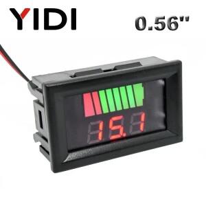 방수 LCD 디지털 전압계, 자동차 오토바이 납산 배터리 용량 표시기, 테스터 미터, 0.56 인치, 12V,