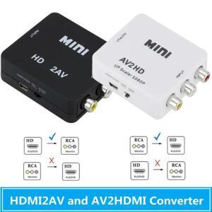 풀HD 1080P HDMI 호환 RCA AV  어댑터 컨버터 오디오 TV 비디오 케이블 CVBS USB 포함