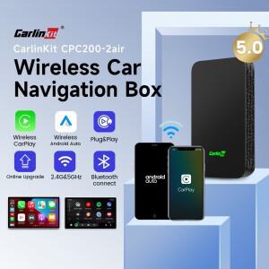 CarlinKit 5.0 2Air 무선 어댑터 안드로이드 오토  CarPlay 박스 플러그 앤 플레이 WiFi 블루투스 자동 연