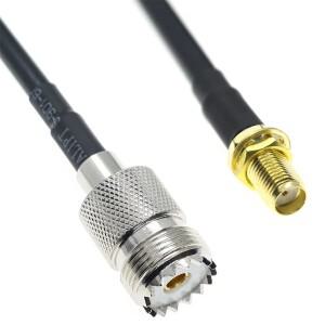 SMA 암-UHF 암 SO-239 잭 커넥터 RG58 RF 동축 케이블 안테나 Wifi 점퍼 15CM