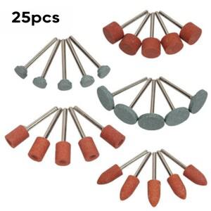 25pcs 연마 석재 휠 비트 전기 드릴 로타리 도구 미니