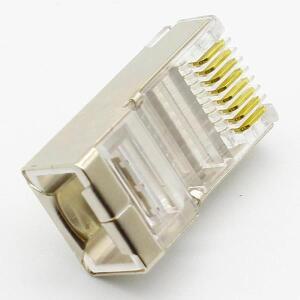 50pcs rj45 커넥터 cat6 차폐 네트워크 플러그 stp 이더넷 케이블 스위치 모뎀 용 8p8c 단자
