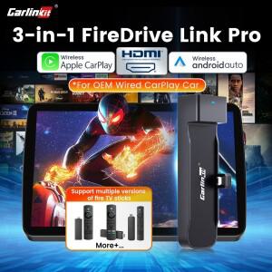 CarlinKit FireDrive Link Pro 무선 CarPlay 어댑터 아마존 Fire TV 스틱, HDMI, 안드로이드 오토, 차량용
