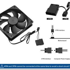 LDpcsJ 무소음 PC 팬 8cm/9cm/12cm GPU CPU 라디에이터 쿨러 케이스용 저소음 컴퓨터 냉각