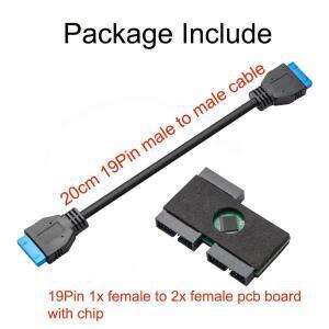 USB 3.0 19핀 1-2 허브칩 모듈형 케이블 디자인 포함 허브 마더보드 USB3.0 데이터 연장