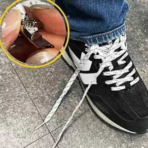 매듭없는 운동화 신발끈 자석클립 실버 운동화끈클립