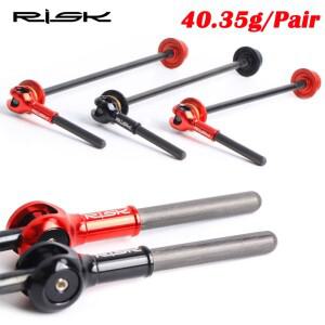 RISK 초경량 티타늄 40.35 그램/쌍 QR 도로 자전거 퀵 릴리스 꼬치 레버 사이클링 허브