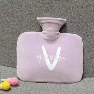 레터링 보온 물주머니 800ml 퍼플 찜질주머니 온수팩