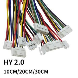 10Pcs 26AWG HY 2.0mm 피치 2/3/4/5/6/7/8/9/10 핀 하네스 케이블 10/20/30cm 단일/이중 헤드 동일 방향/역
