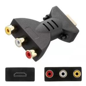 HD TV BOX 1080P RCA AV-HDMI 호환 복합 어댑터 변환기 오디오 케이블 HDMI-AV(USB 포함)