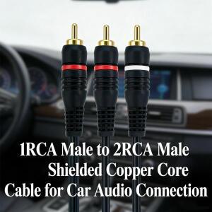 RCA-2RCA 서브우퍼 케이블 오디오 양방향 RCA Y 어댑터  음질 금도금 이중 차폐 처리