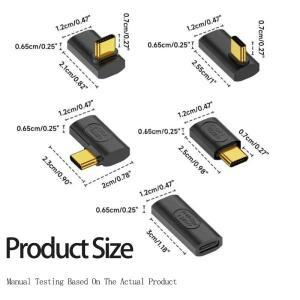 맥북 호환용 1pcs USB 4.0PD 240W8K60Hz 충전기 커넥터 40Gbps  C OTG U자형 직각 수-암 어댑터