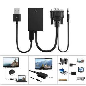 Hannord VGA-HDMI 호환 변환기 어댑터 수-암 케이블 오디오 1080P VGA 포함 PC PC 노트북 HDTV 프로젝터