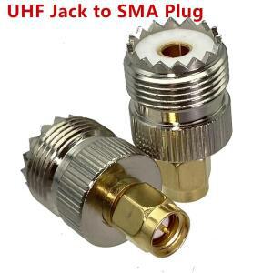 1pcs UHF SO239 PL259-SMA 수커넥터 암커넥터 RF 동축 어댑터 커넥터 와이어 단자 직선형 황동