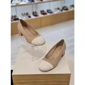 by미소페 여성 투톤 통굽 펌프스 3cm 112511004