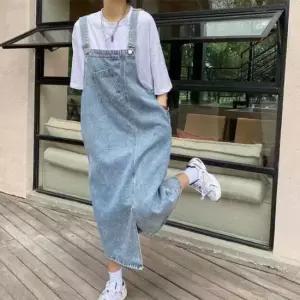원피스 OPS 바캉스 데일리 언발란스 데님 멜빵