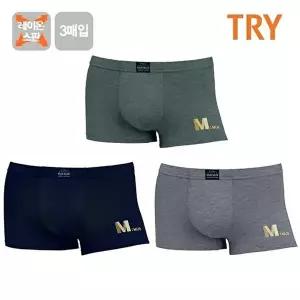 [TRY]TRY 주니어 남성 레이온 스판 드로즈 팬티 3매입 속옷