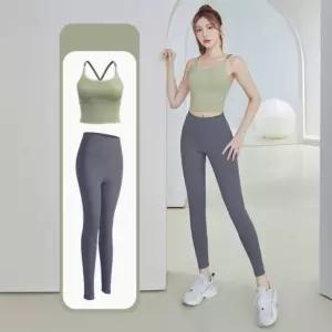 여성 헬스복 세트 필라테스 요가 스포츠 레깅스 땀 레깅스 헬스복 복세트 브라탑 여성