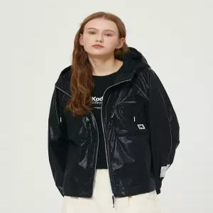 [매장정품] 코닥 메일러 포켓 유광 후드 자켓 우먼 BLACK K5122LJ 1BLK
