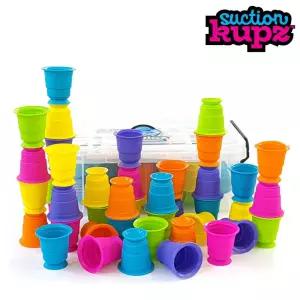 스퀴즈 실리콘 플레이컵 세트 (42PCS)/도형/쌓기/게임/타워/교육용/끼우기/블록/영아/영유아/유아/어린이